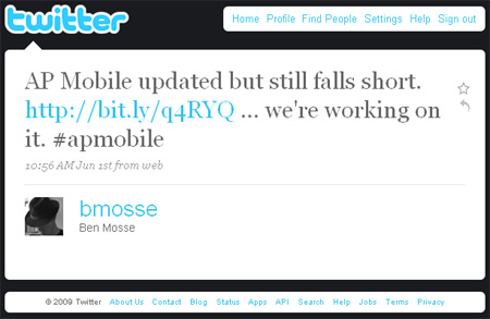 AP Mobile tweet