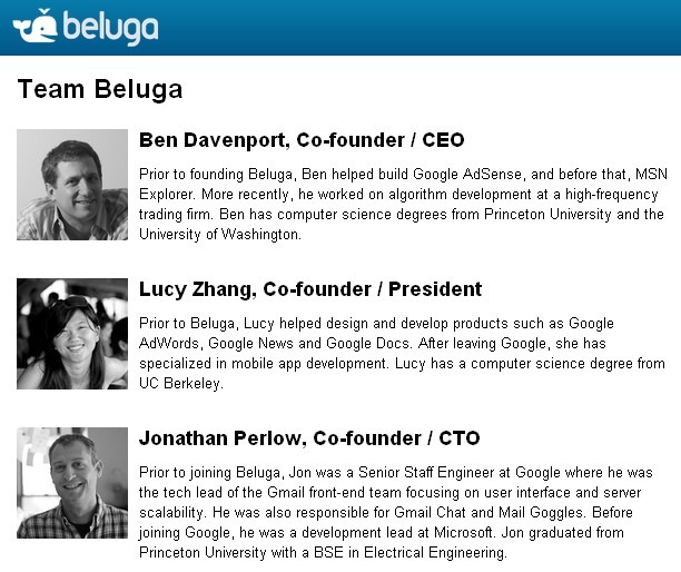 Beluga Team - They Used to Work for Google