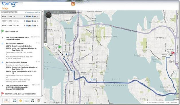 Bing Maps Transit