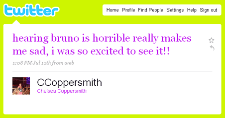 Negative Bruno Tweet