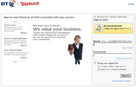 BT Yahoo BT Yahoo