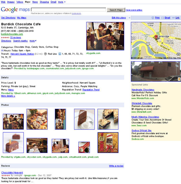 Place Page for Burdick Chocolate Cafe Place Page for Burdick Chocolate Cafe