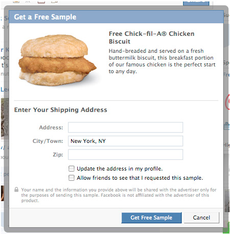 Chik Fil A Ad Courtesy of Inside Facebook