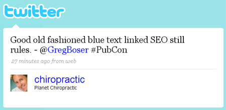 Chiropractic Tweet