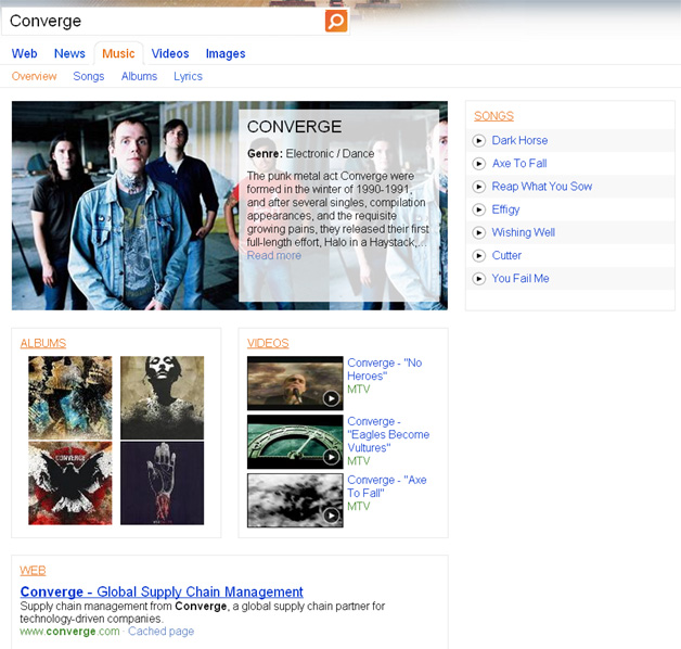 Converge on Bing