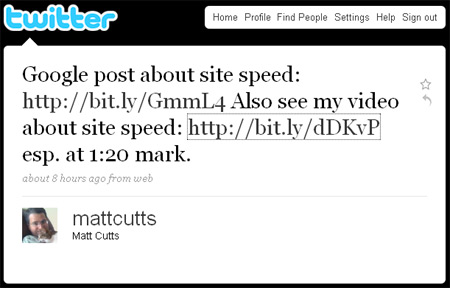Cutts Tweet