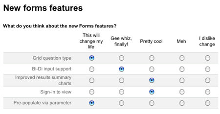 New Form Features