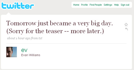 Evan Williams Tweet