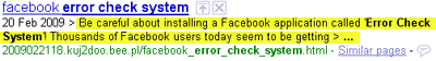 Error Check System Search