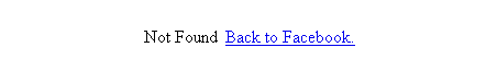 Facebook Error Message