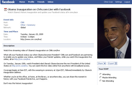 Facebook Inauguration Event