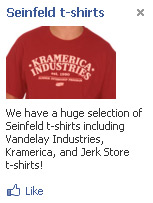 Facebook Seinfeld T-Shirt Ad - Could ads like this one day appear on publisher sites in an adsense-style network from Facebook?