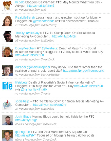 "Tweeting Tweeting on the FTC