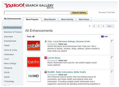 Yahoo SearchMonkey Yahoo SearchMonkey