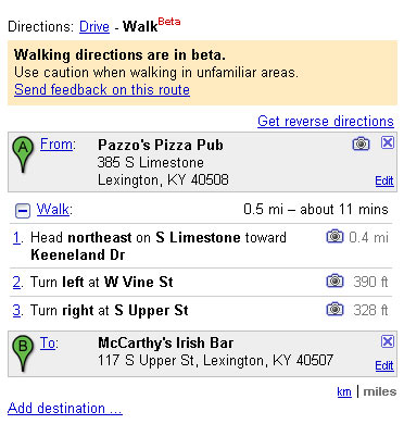 Google Directions