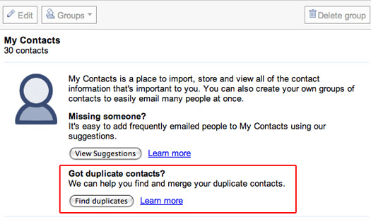 Merge Gmail Contacts with One Button