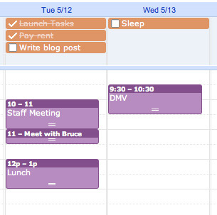 Tasks in Google Calendar
