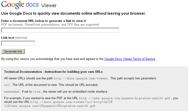 Google Docs Viewer