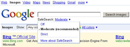 Google image filter