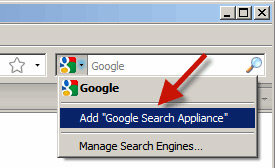 Using Google Search Appliance from the Browser