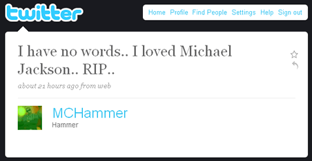MC Hammer Tweet