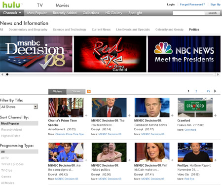 Politics on Hulu