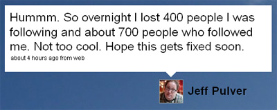 I lost 400 people I lost 400 people