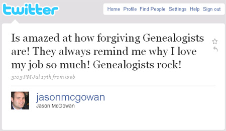 Jason McGowan Tweet