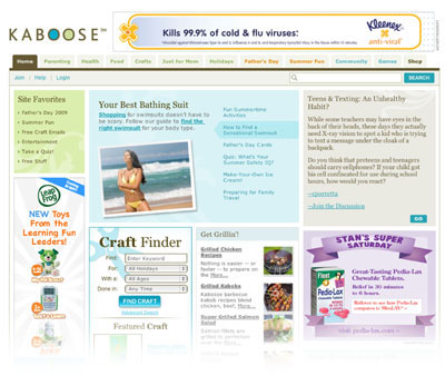 Kaboose Website