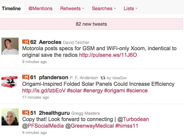 Klout Chrome Extension in Action