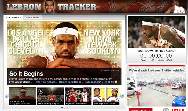 ESPN's LeBron Tracker