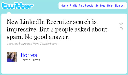 LinkedIn Recruiter Search Spam?