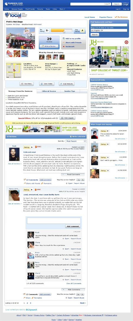 MySpace Local