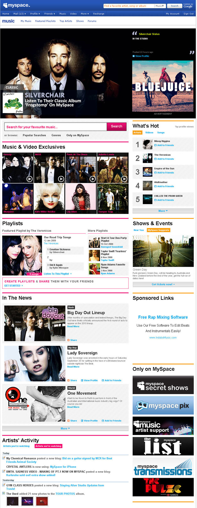 MySpace Music Australia