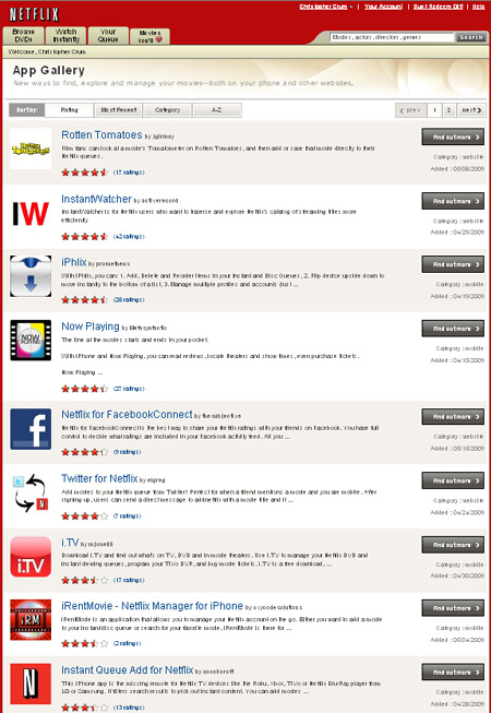 Netflix App Gallery
