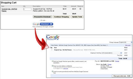 Netsuite and Google Checkout