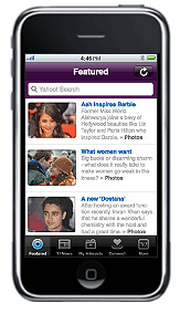 New Yahoo Mobile Homepage