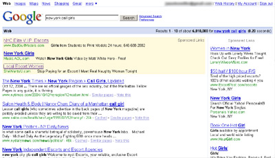 Google NYC Call Girl Results