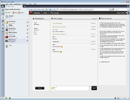 Opera Unite - Chat