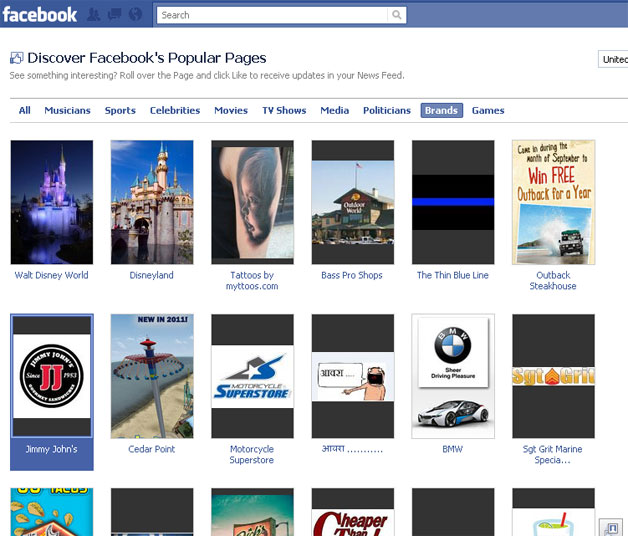 Page Discovery on Facebook