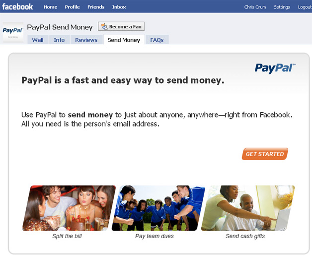 PayPal Facebook App