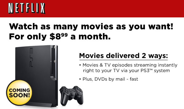 Netflix + PS3