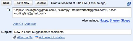 Recipient Suggestions