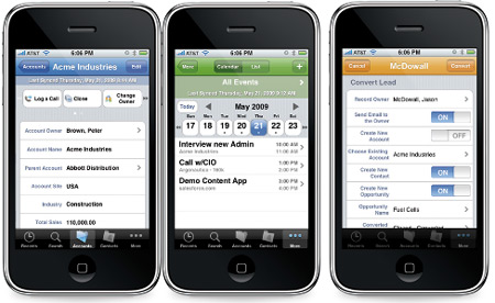 Salesforce on the iPhone