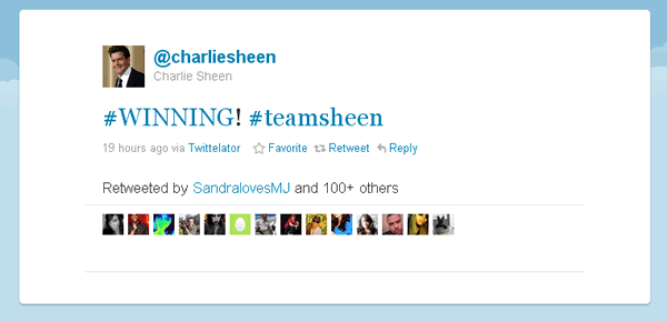 Charlie Sheen Wins Twitter