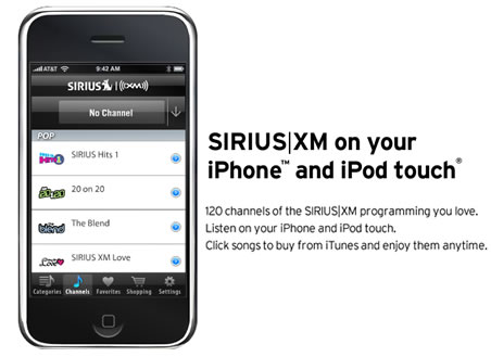 iPhone with Sirius XM Radio