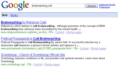 Confirmed: Crusaders Google Bomb Scientology