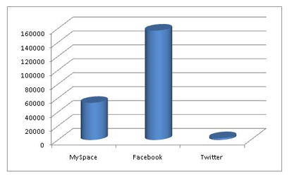 Social Networking Bar Graph