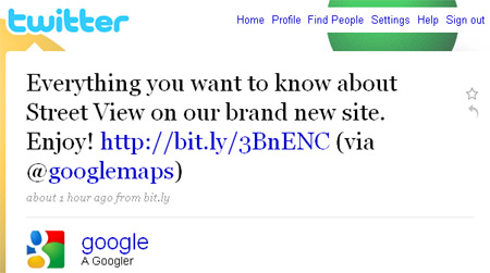 Street View tweet