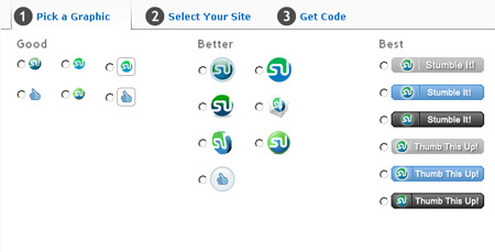 StumbleUpon buttons